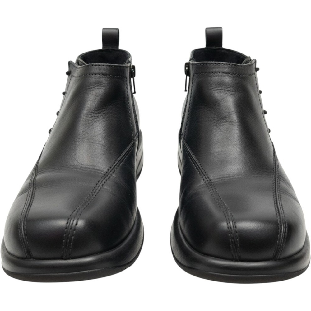 Dansko Women's Size 10.5-11 Black Leather Chunky Boots Side Zip Platform Boots